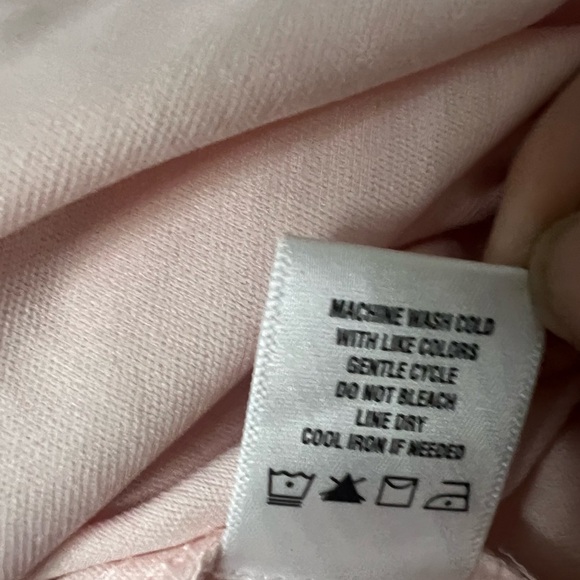 Prelude Pink Casual Dress Appliqué Overlay Bell Sleeves Womens Small - Picture 11 of 11